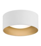 Lampy sufitowe okrągłe - Argon MOHITO plafon 2 pł. 2x15W (max) biały struktura na zewnątrz złoty wewnątrz 703 - product 1