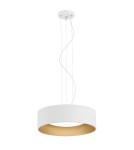 Lampy wiszące - Argon MOHITO lampa wisząca 3 pł. 3x15W (max) biały struktura na zewnątrz złoty wewnątrz 1213 - product 1