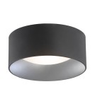 Lampy sufitowe okrągłe - Argon MOHITO plafon 2 pł. 2x15W (max) czarny struktura na zewnątrz srebrny wewnątrz 704 - product 1
