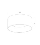 Lampy sufitowe okrągłe - Argon MOHITO plafon 2 pł. 2x15W (max) czarny struktura na zewnątrz srebrny wewnątrz 704 - product 3