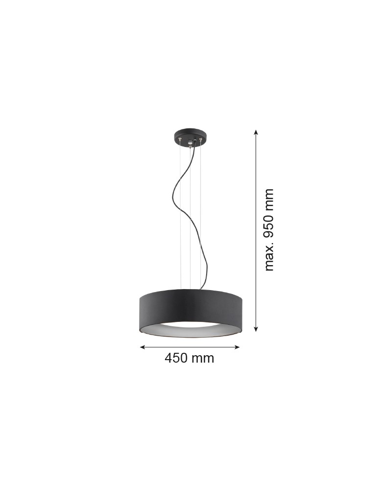 Argon MOHITO lampa wisząca 3 pł. 3x15W (max) czarny struktura na zewnątrz srebrny wewnątrz 1214 Argon MOHITO lampa wisząca 3 pł. 3x15W (max) czarny struktura na zewnątrz srebrny wewnątrz 1214