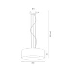 Argon MOHITO lampa wisząca 3 pł. 3x15W (max) czarny struktura na zewnątrz srebrny wewnątrz 1214 Argon MOHITO lampa wisząca 3 pł. 3x15W (max) czarny struktura na zewnątrz srebrny wewnątrz 1214