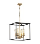 Lampy wiszące w stylu Hampton - Argon MONZANO zwis 4 pł. 4x15W (max) czarny stare złoto 1824 - product 1