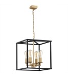 Lampy wiszące w stylu Hampton - Argon MONZANO zwis 4 pł. 4x15W (max) czarny stare złoto 1824 - product 2