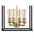 Lampy wiszące w stylu Hampton - Argon MONZANO zwis 4 pł. 4x15W (max) czarny stare złoto 1824 - product 3