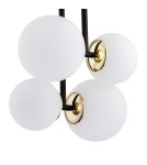 Lampy wiszące - Argon MORITZ lampa wisząca 4 pł. 4x15W (max) opal mat czarny struktura 1739 - product 5