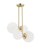 Argon MORITZ lampa wisząca 4 pł. 4x15W (max) opal mat mosiądz 1743 Argon MORITZ lampa wisząca 4 pł. 4x15W (max) opal mat mosiądz 1743