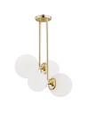 Argon MORITZ lampa wisząca 4 pł. 4x15W (max) opal mat mosiądz 1743