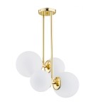 Argon MORITZ lampa wisząca 4 pł. 4x15W (max) opal mat mosiądz 1743 Argon MORITZ lampa wisząca 4 pł. 4x15W (max) opal mat mosiądz 1743