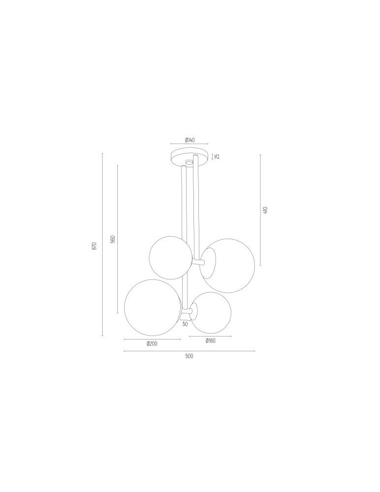 Argon MORITZ lampa wisząca 4 pł. 4x15W (max) opal mat mosiądz 1743 Argon MORITZ lampa wisząca 4 pł. 4x15W (max) opal mat mosiądz 1743