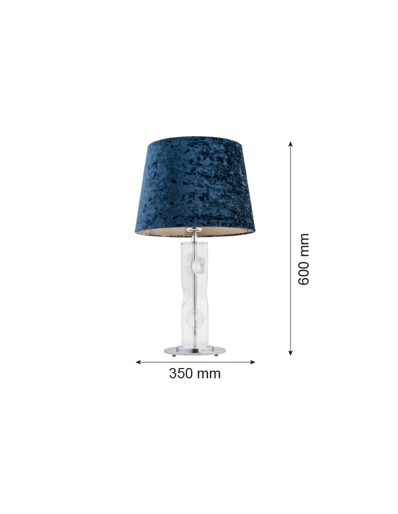 Lampy stołowe - Argon NANCY lampa stołowa 1 pł. 1x15W (max) granat transparentny 3843 - product kolory-swiatla.pl 3