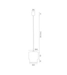 Argon NEWA lampa wisząca 1 pł. 1x15W (max) grafit 3270 Argon NEWA lampa wisząca 1 pł. 1x15W (max) grafit 3270