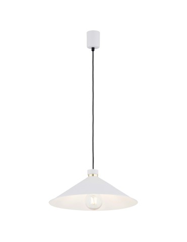 Argon NASHVILLE lampa wisząca 1 pł. 1x15W (max) biały struktura elementy mosiądzowane 4693