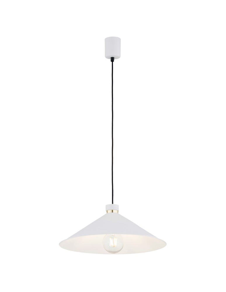 Argon NASHVILLE lampa wisząca 1 pł. 1x15W (max) biały struktura elementy mosiądzowane 4693