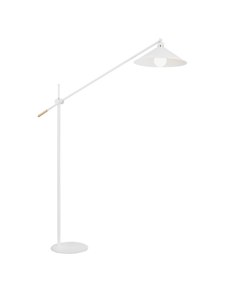 Argon NASHVILLE lampa podłogowa 1 pł. 1x15W (max) biały struktura elementy mosiądzowane 4731 Argon NASHVILLE lampa podłogowa 1 pł. 1x15W (max) biały struktura elementy mosiądzowane 4731