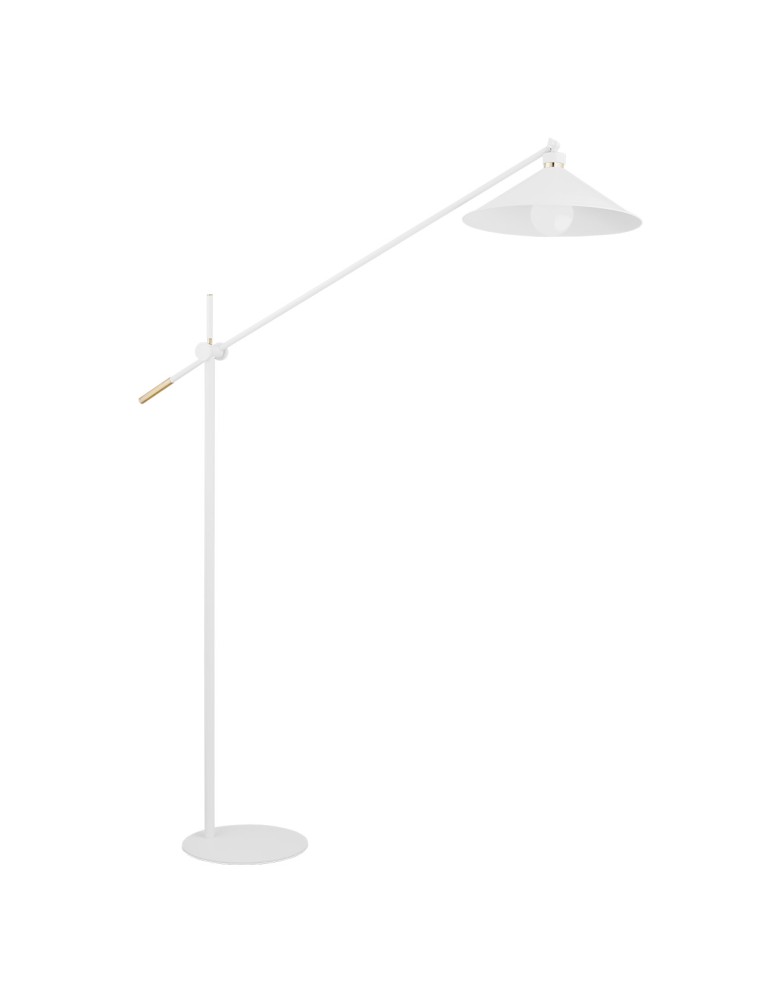 Argon NASHVILLE lampa podłogowa 1 pł. 1x15W (max) biały struktura elementy mosiądzowane 4731 Argon NASHVILLE lampa podłogowa 1 pł. 1x15W (max) biały struktura elementy mosiądzowane 4731