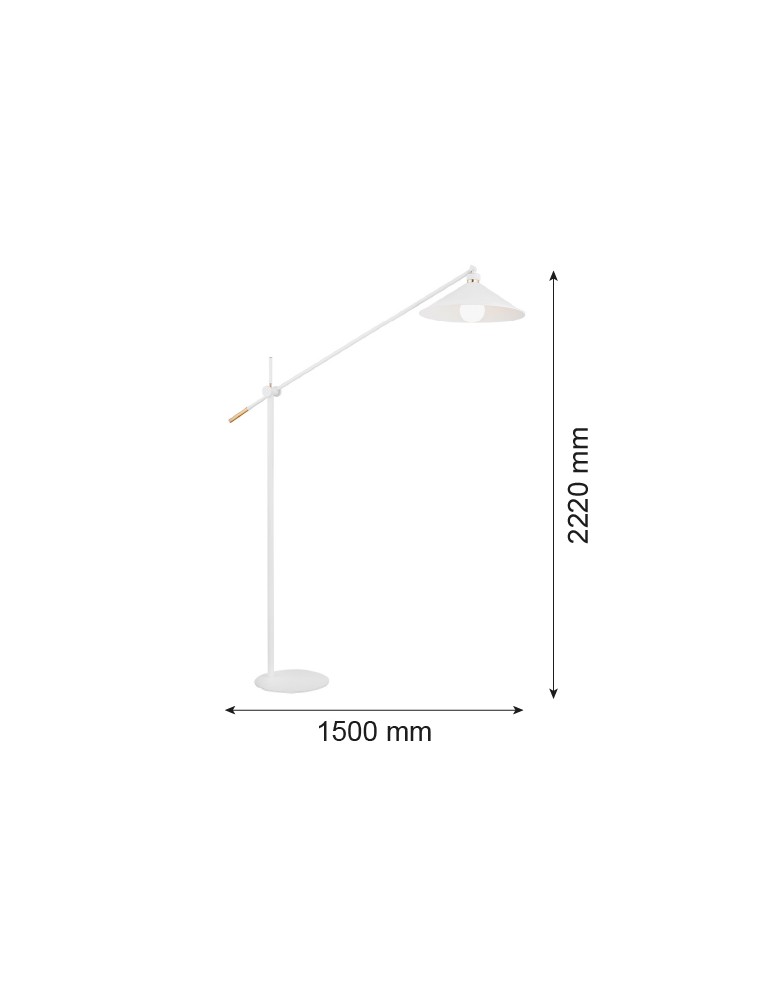 Argon NASHVILLE lampa podłogowa 1 pł. 1x15W (max) biały struktura elementy mosiądzowane 4731 Argon NASHVILLE lampa podłogowa 1 pł. 1x15W (max) biały struktura elementy mosiądzowane 4731