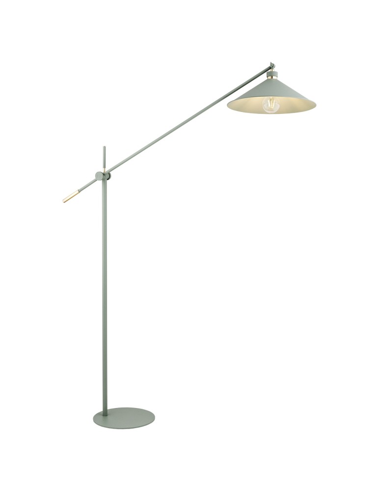 Argon NASHVILLE lampa podłogowa 1 pł. 1x15W (max) szałwia struktura elementy mosiądzowane 4733
