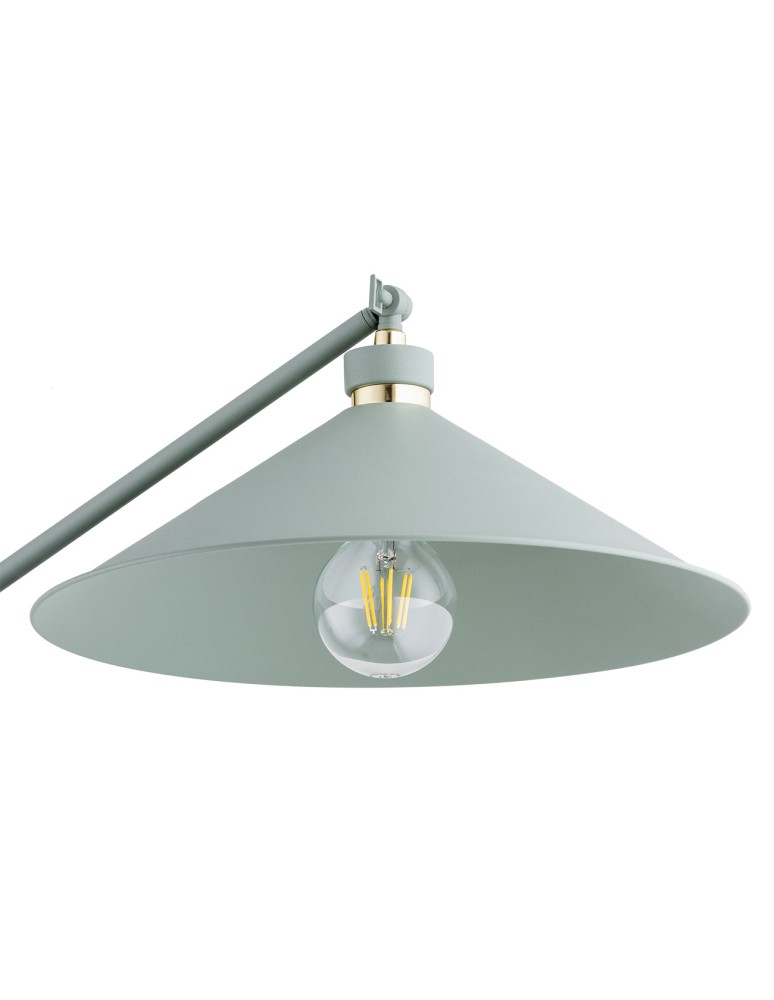 Argon NASHVILLE lampa podłogowa 1 pł. 1x15W (max) szałwia struktura elementy mosiądzowane 4733
