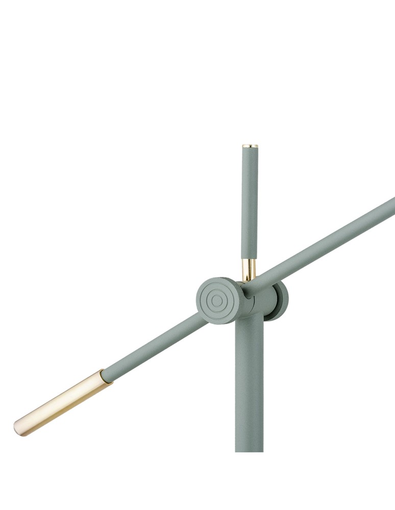 Argon NASHVILLE lampa podłogowa 1 pł. 1x15W (max) szałwia struktura elementy mosiądzowane 4733