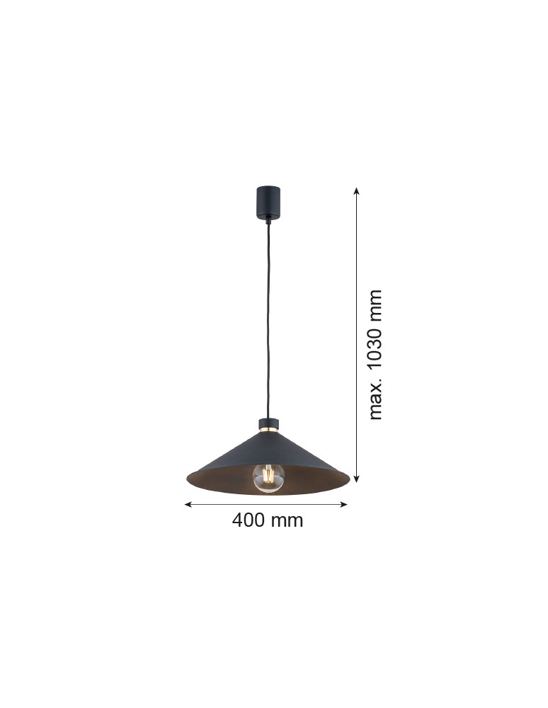 Argon NASHVILLE lampa wisząca 1 pł. 1x15W (max) czarny struktura elementy mosiądzowane 4695 Argon NASHVILLE lampa wisząca 1 pł. 1x15W (max) czarny struktura elementy mosiądzowane 4695