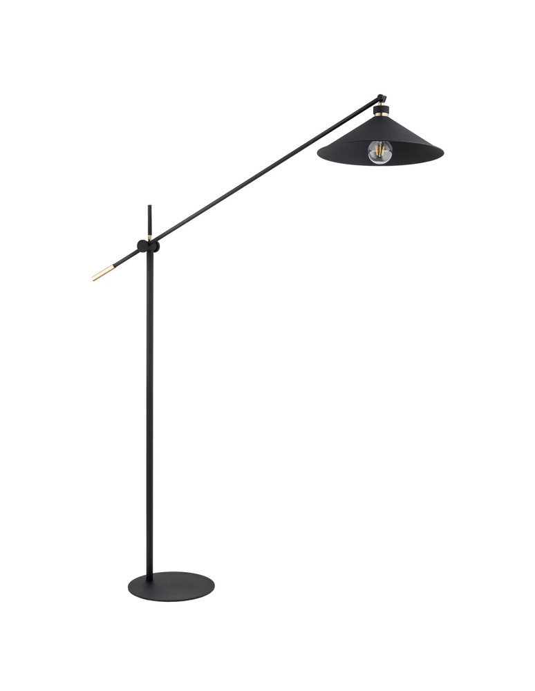 Argon NASHVILLE lampa podłogowa 1 pł. 1x15W (max) czarny struktura elementy mosiądzowane 4732 Argon NASHVILLE lampa podłogowa 1 pł. 1x15W (max) czarny struktura elementy mosiądzowane 4732
