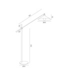 Argon NASHVILLE lampa podłogowa 1 pł. 1x15W (max) czarny struktura elementy mosiądzowane 4732 Argon NASHVILLE lampa podłogowa 1 pł. 1x15W (max) czarny struktura elementy mosiądzowane 4732