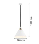 Argon ORTE lampa wisząca 1 pł. 1x15W (max) biały struktura elementy mosiądzowane 4914 Argon ORTE lampa wisząca 1 pł. 1x15W (max) biały struktura elementy mosiądzowane 4914