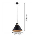 Argon ORTE lampa wisząca 1 pł. 1x15W (max) czarny struktura elementy mosiądzowane 4915 Argon ORTE lampa wisząca 1 pł. 1x15W (max) czarny struktura elementy mosiądzowane 4915