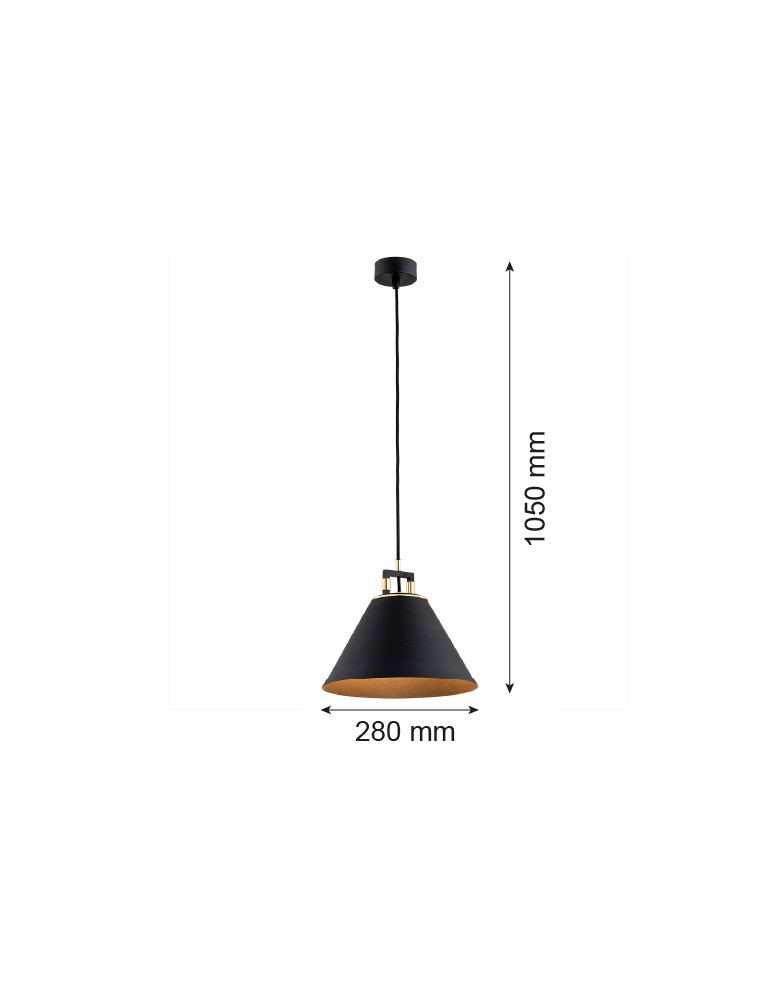 Argon ORTE lampa wisząca 1 pł. 1x15W (max) czarny struktura elementy mosiądzowane 4915 Argon ORTE lampa wisząca 1 pł. 1x15W (max) czarny struktura elementy mosiądzowane 4915