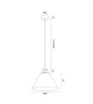 Argon ORTE lampa wisząca 1 pł. 1x15W (max) czarny struktura elementy mosiądzowane 4915 Argon ORTE lampa wisząca 1 pł. 1x15W (max) czarny struktura elementy mosiądzowane 4915