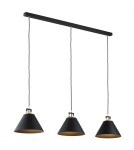 Argon ORTE lampa wisząca 3 pł. 3x15W (max) czarny struktura elementy mosiądzowane 6174 Argon ORTE lampa wisząca 3 pł. 3x15W (max) czarny struktura elementy mosiądzowane 6174
