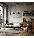 Argon ORTE lampa wisząca 3 pł. 3x15W (max) czarny struktura elementy mosiądzowane 6174 Argon ORTE lampa wisząca 3 pł. 3x15W (max) czarny struktura elementy mosiądzowane 6174