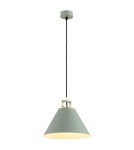 Lampy wiszące industrialne - Argon ORTE lampa wisząca 1 pł. 1x15W (max) szałwia struktura elementy mosiądzowane 4916 - product 1