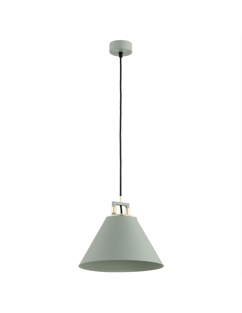Argon ORTE lampa wisząca 1 pł. 1x15W (max) szałwia struktura elementy mosiądzowane 4916