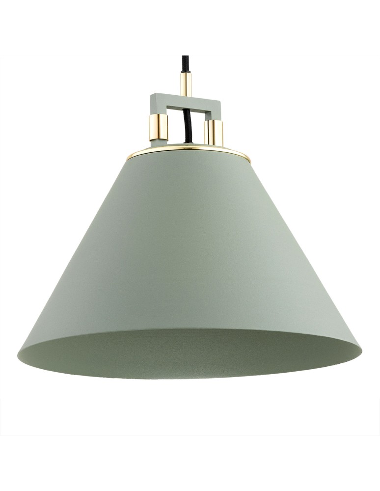 Argon ORTE lampa wisząca 1 pł. 1x15W (max) szałwia struktura elementy mosiądzowane 4916