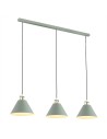 Argon ORTE lampa wisząca 3 pł. 3x15W (max) szałwia struktura elementy mosiądzowane 6177