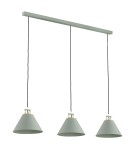 Lampy wiszące - Argon ORTE lampa wisząca 3 pł. 3x15W (max) szałwia struktura elementy mosiądzowane 6177 - product 3