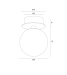 Lampy sufitowe kule - Argon PALOMA 8510        szkło, mosiądz - product 7
