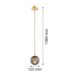 Lampy wiszące kule - Argon PALOMA 8512        szkło, mosiądz - product 5