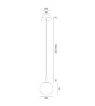Lampy wiszące kule - Argon PALOMA 8512        szkło, mosiądz - product 6