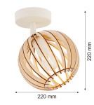 Argon PARULA kinkiet 1 pł. / plafon 1 pł. 1x7W (max) jasny brąz beż 8275 Argon PARULA kinkiet 1 pł. / plafon 1 pł. 1x7W (max) jasny brąz beż 8275