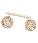 Lampy sufitowe drewniane - Argon PARULA plafon 2 pł. 2x7W (max) jasny brąz beż 7163 - product 1