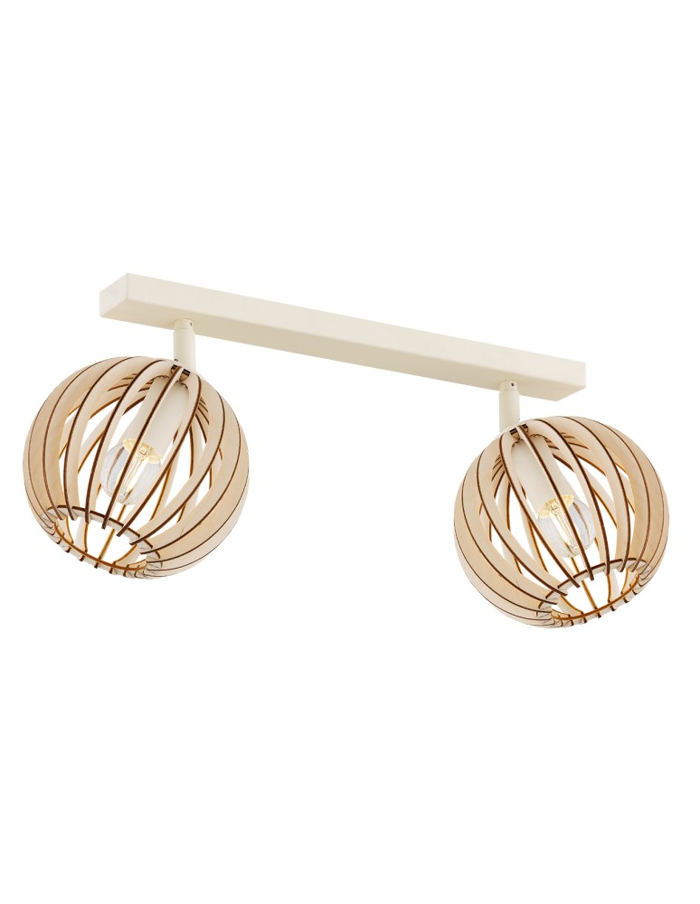 Argon PARULA plafon 2 pł. 2x7W (max) jasny brąz beż 7163