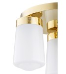 Argon PASADENA plafon 3 pł. 3x15W (max) biały połysk IP44 mosiądz 6165 Argon PASADENA plafon 3 pł. 3x15W (max) biały połysk IP44 mosiądz 6165