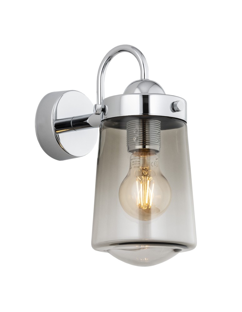 Argon PASADENA kinkiet 1 pł. 1x15W (max) dymny IP44 chrom 4718