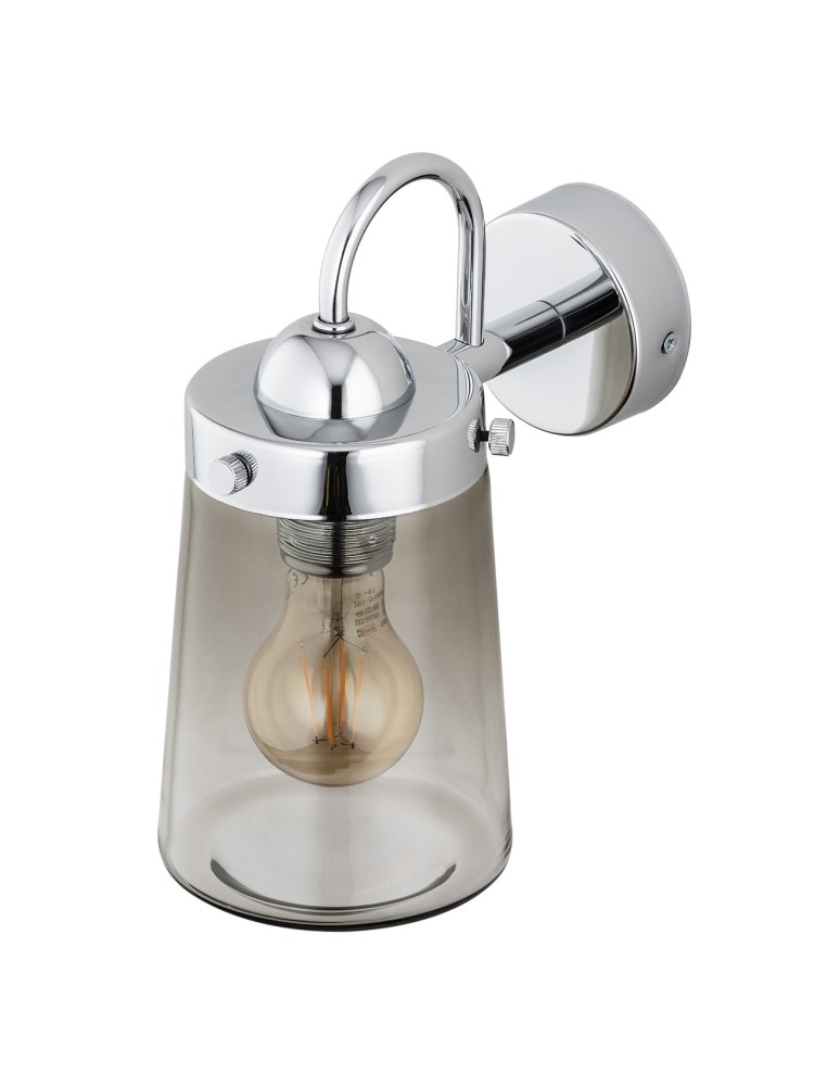 Argon PASADENA kinkiet 1 pł. 1x15W (max) dymny IP44 chrom 4718
