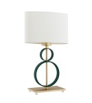 Lampy stołowe z abażurem - Argon PERSEO l.stołowa 1 pł. 1x15W (max) śmietankowy zielony 8317 - product 2