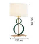 Lampy stołowe z abażurem - Argon PERSEO l.stołowa 1 pł. 1x15W (max) śmietankowy zielony 8317 - product 3