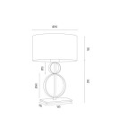 Lampy stołowe z abażurem - Argon PERSEO l.stołowa 1 pł. 1x15W (max) śmietankowy zielony 8317 - product 4